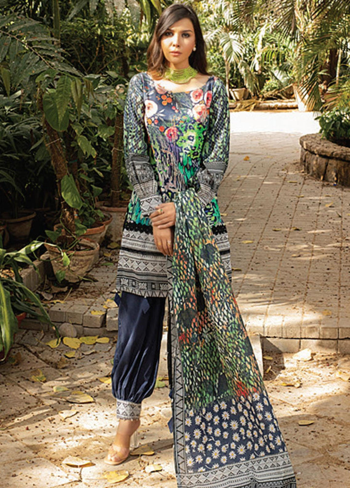 Coco by Al Zohaib Printed Lawn Suits Unstitched 3 Piece AZ21PC D-11 - Summer Collection
