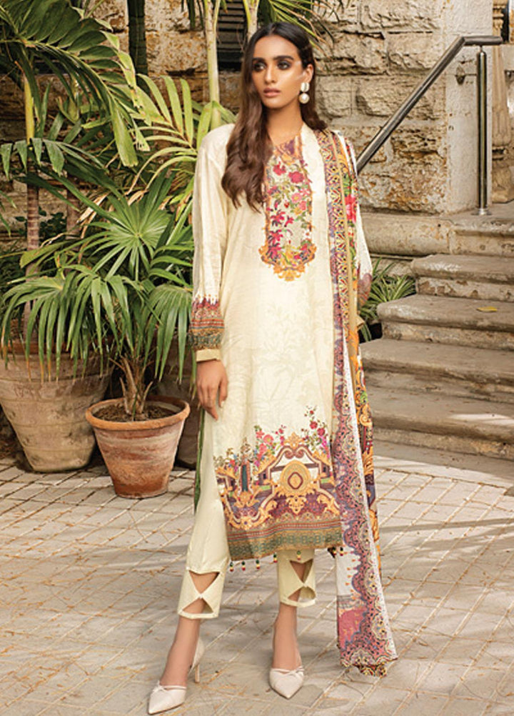 Coco by Al Zohaib Printed Lawn Suits Unstitched 3 Piece AZ21PC D-14 - Summer Collection
