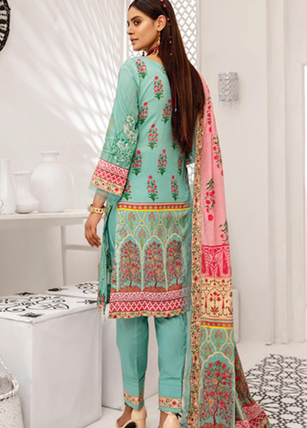 Coco by Al Zohaib Embroidered Lawn Suits Unstitched 3 Piece AZ21C D-03 - Summer Collection