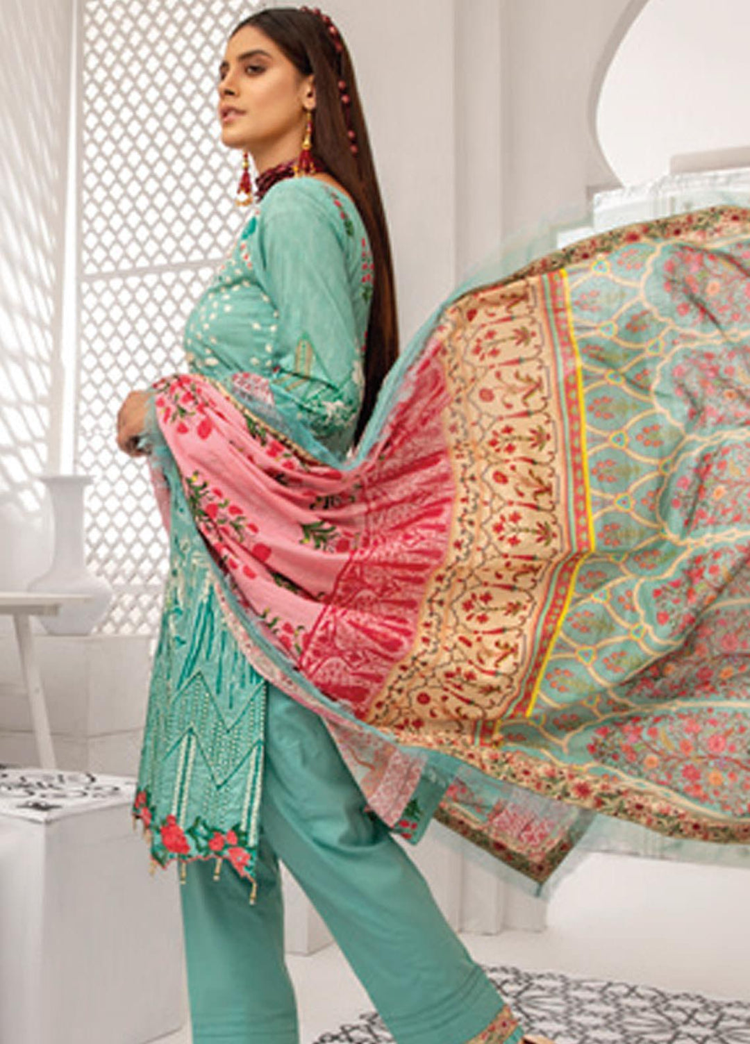 Coco by Al Zohaib Embroidered Lawn Suits Unstitched 3 Piece AZ21C D-03 - Summer Collection