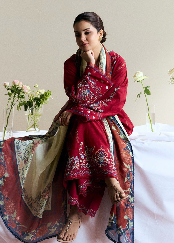 Coco by Zara Shah Jahan Embroidered Lawn Suits Unstitched 3 Piece CZS25EE D-01 Opal - Summer Collection