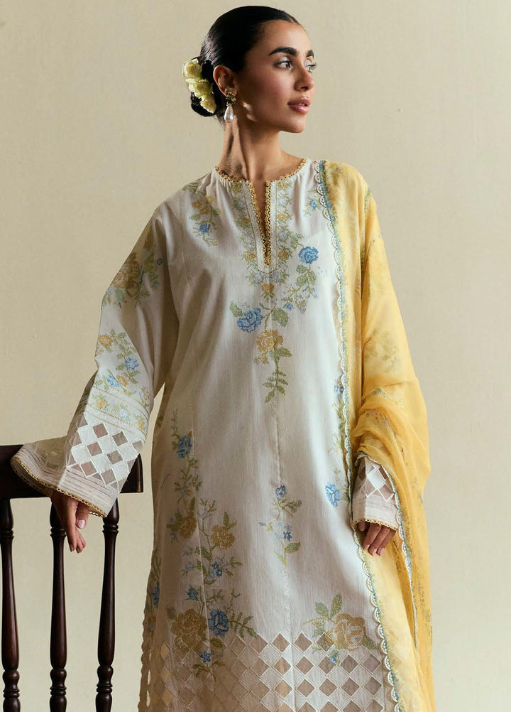 Coco by Zara Shah Jahan Embroidered Lawn Suits Unstitched 3 Piece CZS25EE D-03 Solace - Summer Collection
