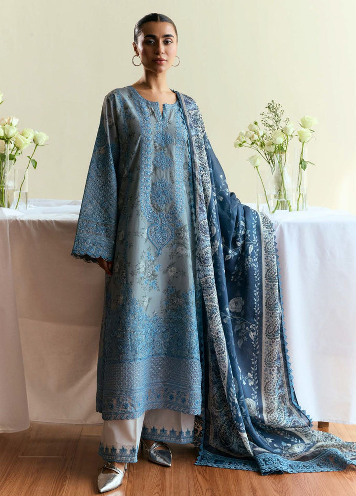 Coco by Zara Shah Jahan Embroidered Lawn Suits Unstitched 3 Piece CZS25EE D-06 Fleuron - Summer Collection