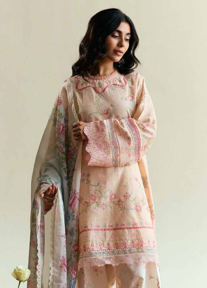 Coco by Zara Shah Jahan Embroidered Lawn Suits Unstitched 3 Piece CZS25EE D-07 Lumen - Summer Collection