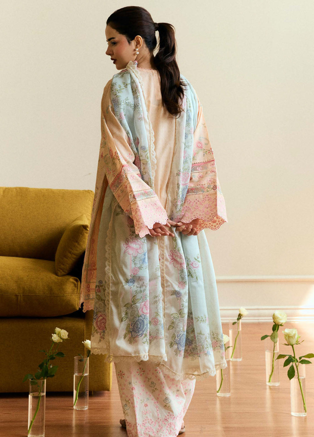 Coco by Zara Shah Jahan Embroidered Lawn Suits Unstitched 3 Piece CZS25EE D-07 Lumen - Summer Collection