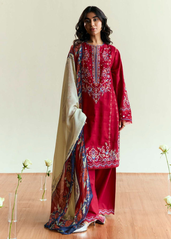 Coco by Zara Shah Jahan Embroidered Lawn Suits Unstitched 3 Piece CZS25EE D-08 Alba - Summer Collection