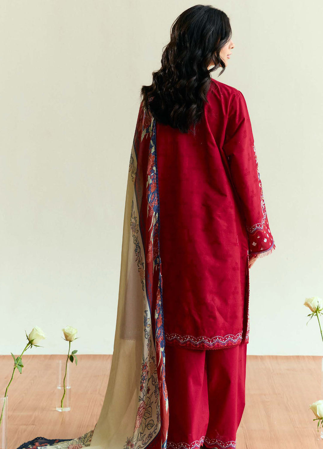 Coco by Zara Shah Jahan Embroidered Lawn Suits Unstitched 3 Piece CZS25EE D-08 Alba - Summer Collection