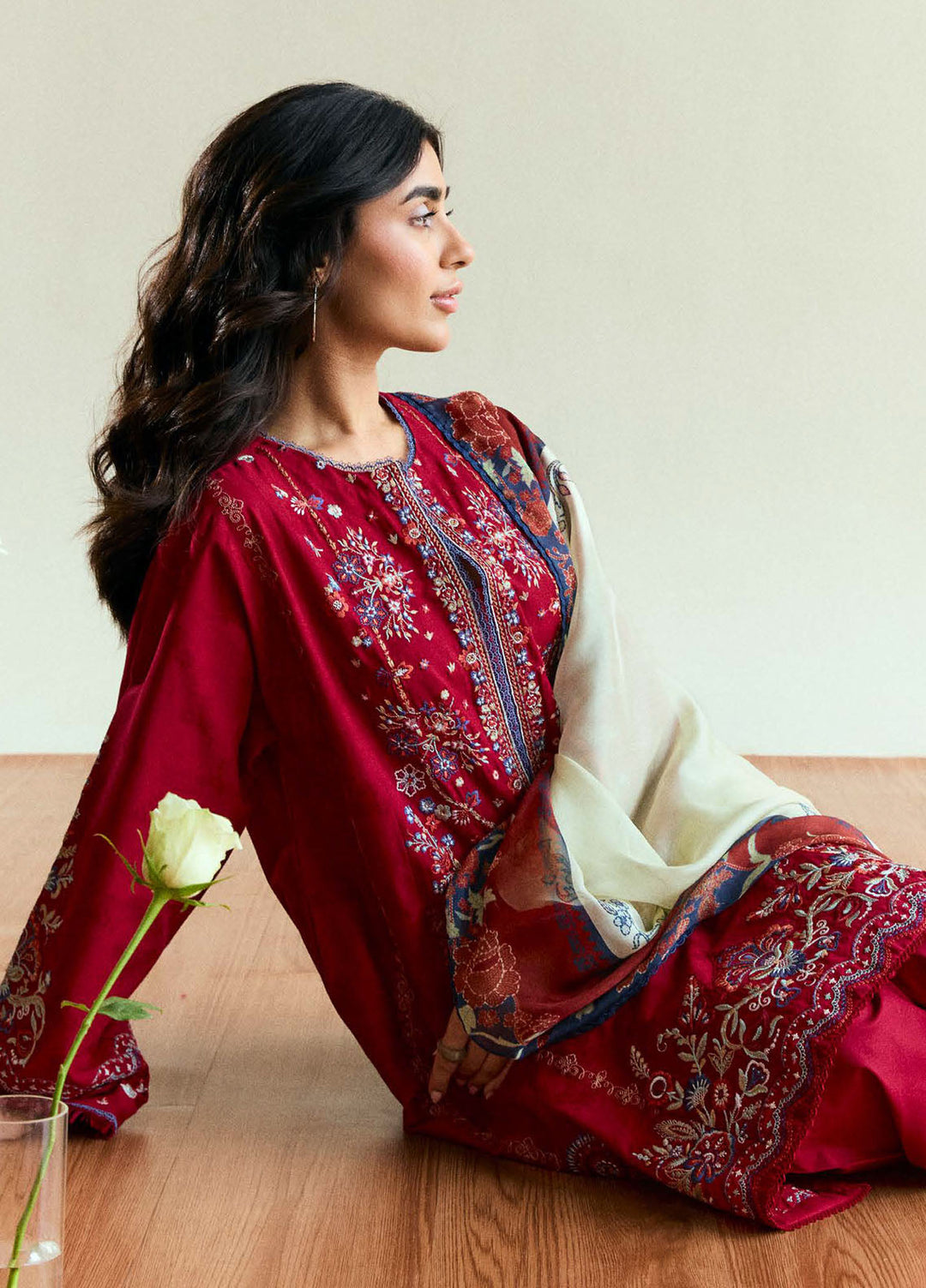 Coco by Zara Shah Jahan Embroidered Lawn Suits Unstitched 3 Piece CZS25EE D-08 Alba - Summer Collection