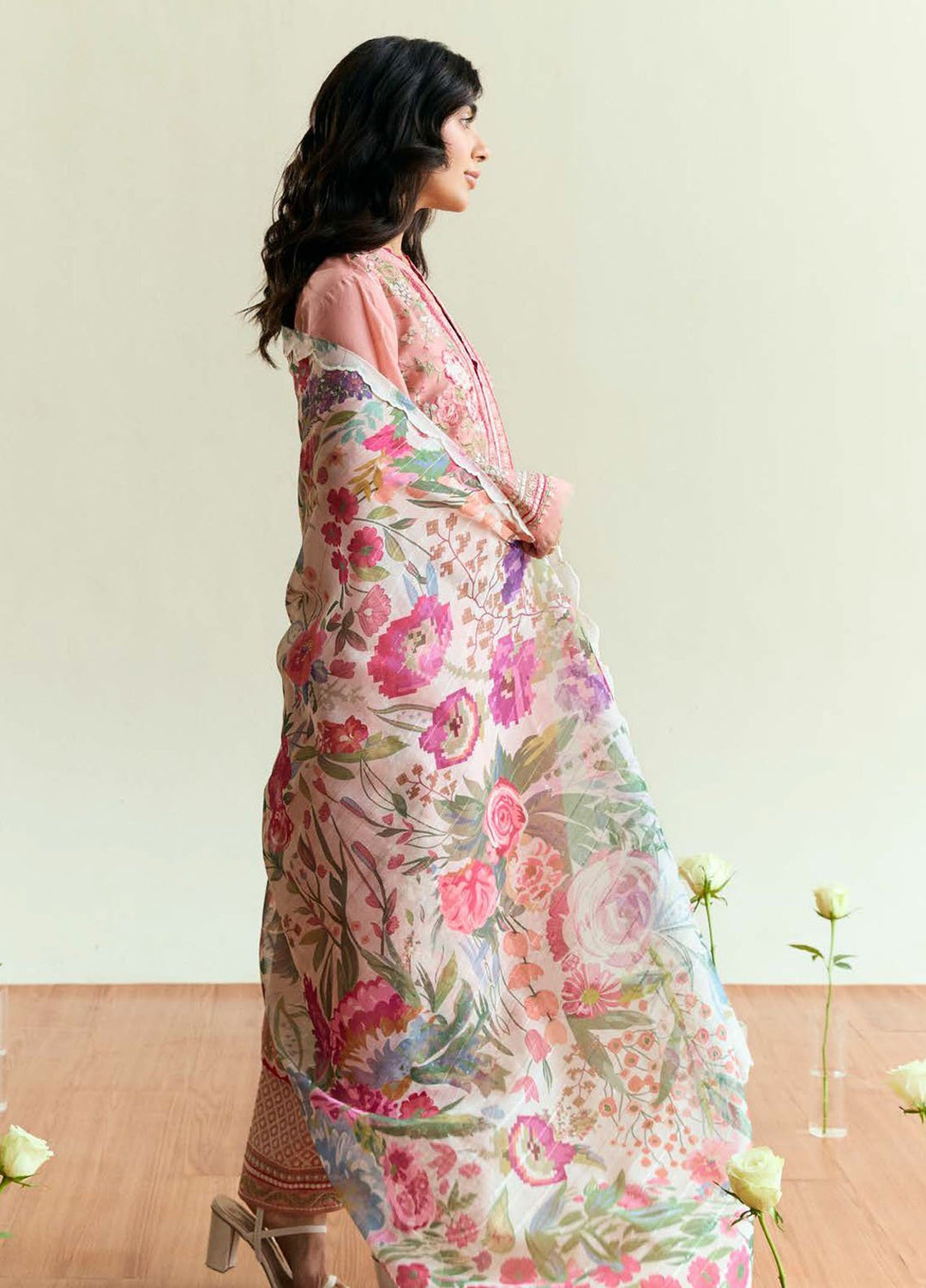 Coco by Zara Shah Jahan Embroidered Lawn Suits Unstitched 3 Piece CZS25EE D-09 Sable - Summer Collection