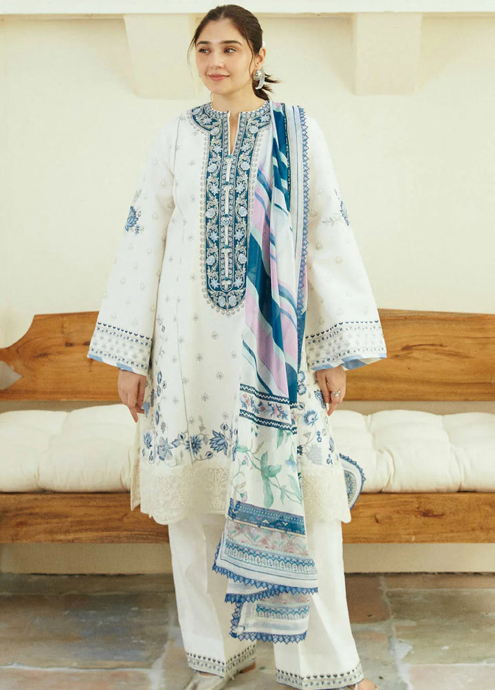 Coco By Zara Shahjahan Embroidered Jacquard Suit Unstitched 3 Piece CZS24E D-04 Ivory - Festive Collection