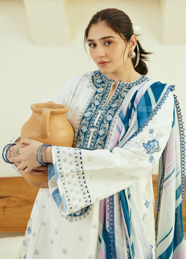 Coco By Zara Shahjahan Embroidered Jacquard Suit Unstitched 3 Piece CZS24E D-04 Ivory - Festive Collection