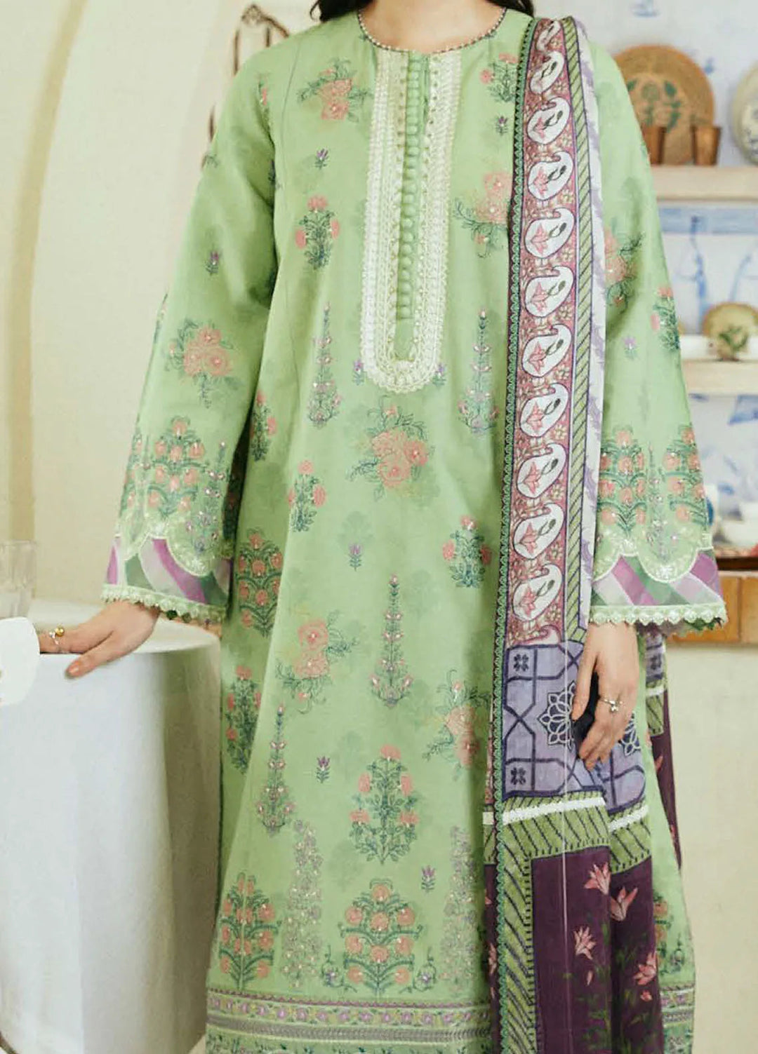 Coco By Zara Shahjahan Embroidered Jacquard Suit Unstitched 3 Piece CZS24E D-09 Nisa - Festive Collection
