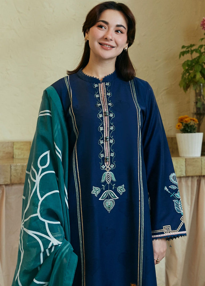 Coco by Zara Shahjahan Embroidered Jacquard Suits Unstitched 3 Piece CZS24L D-3B Gul Mohar - Summer Collection