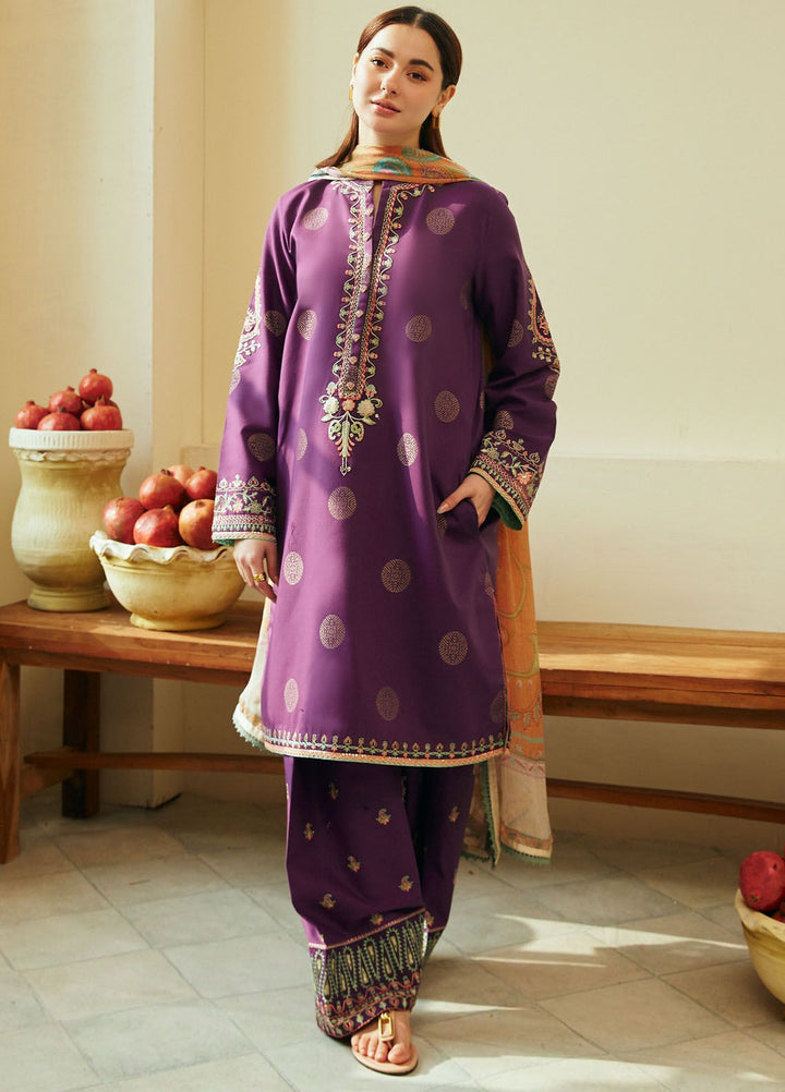 Coco by Zara Shahjahan Embroidered Jacquard Suits Unstitched 3 Piece CZS24L D-9A Morni - Summer Collection