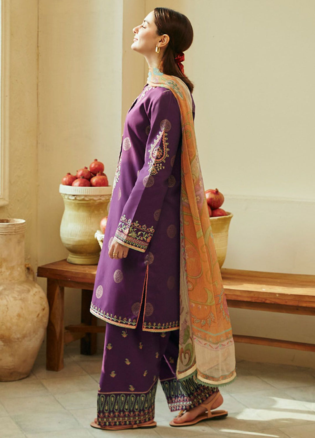 Coco by Zara Shahjahan Embroidered Jacquard Suits Unstitched 3 Piece CZS24L D-9A Morni - Summer Collection