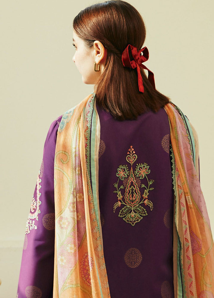 Coco by Zara Shahjahan Embroidered Jacquard Suits Unstitched 3 Piece CZS24L D-9A Morni - Summer Collection