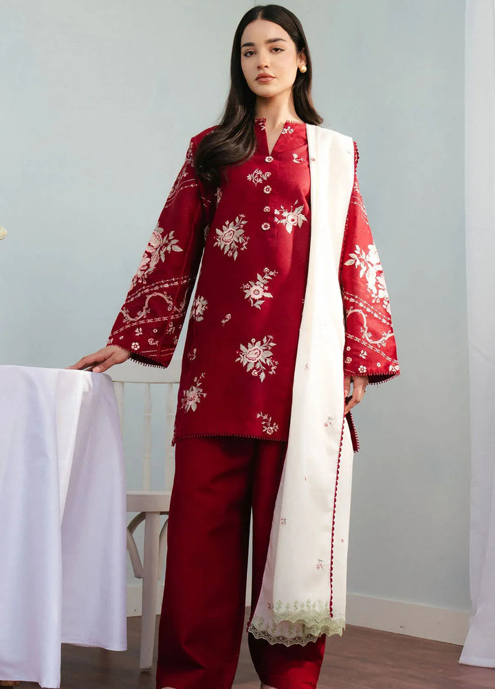 Coco By Zara Shahjahan Embroidered Jacquard Suits Unstitched 3 Piece CZS25L D10A Nora - Summer Collection