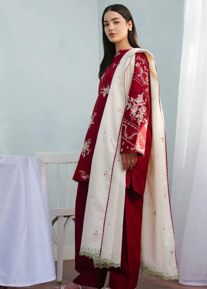 Coco By Zara Shahjahan Embroidered Jacquard Suits Unstitched 3 Piece CZS25L D10A Nora - Summer Collection