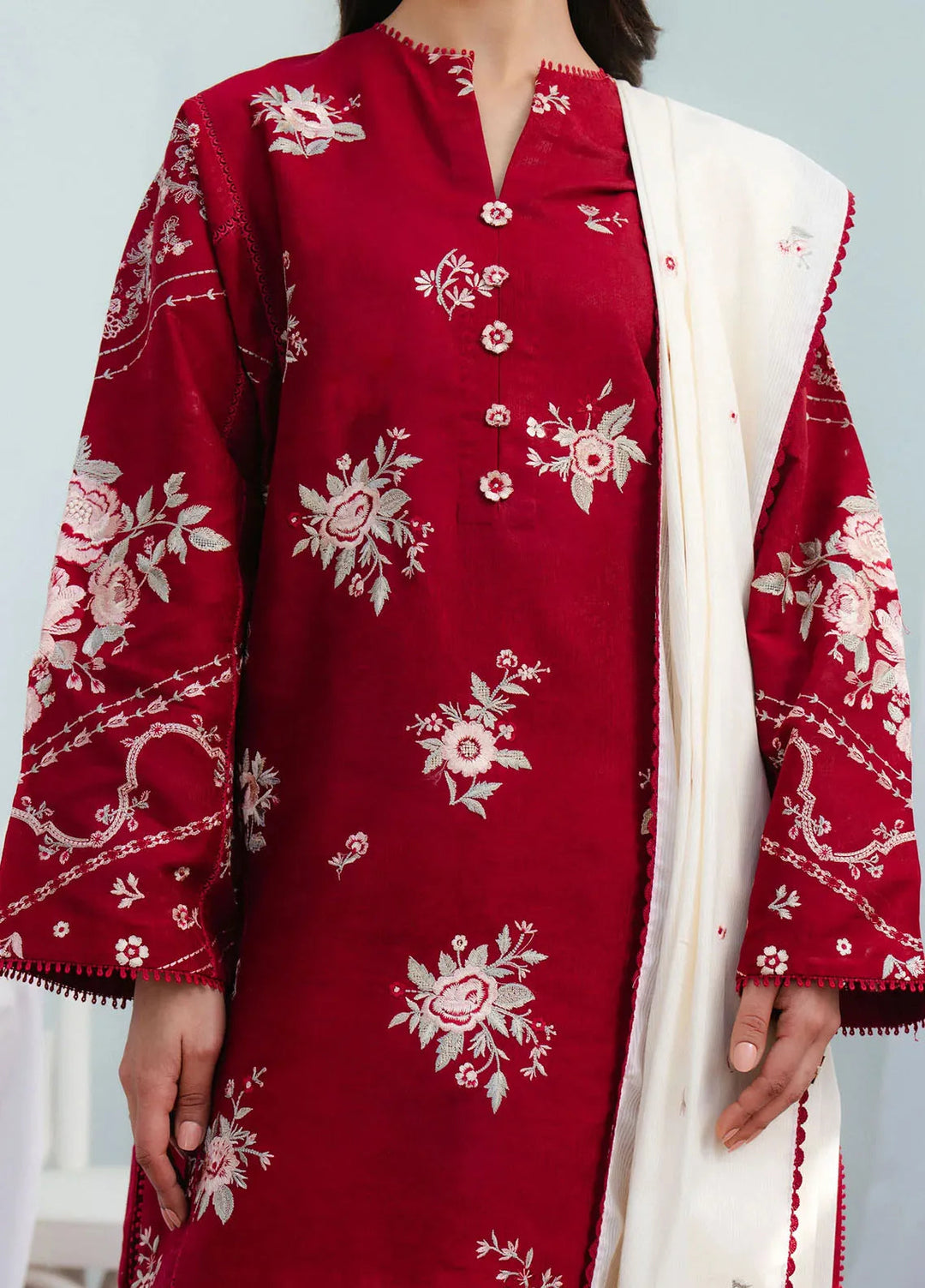 Coco By Zara Shahjahan Embroidered Jacquard Suits Unstitched 3 Piece CZS25L D10A Nora - Summer Collection