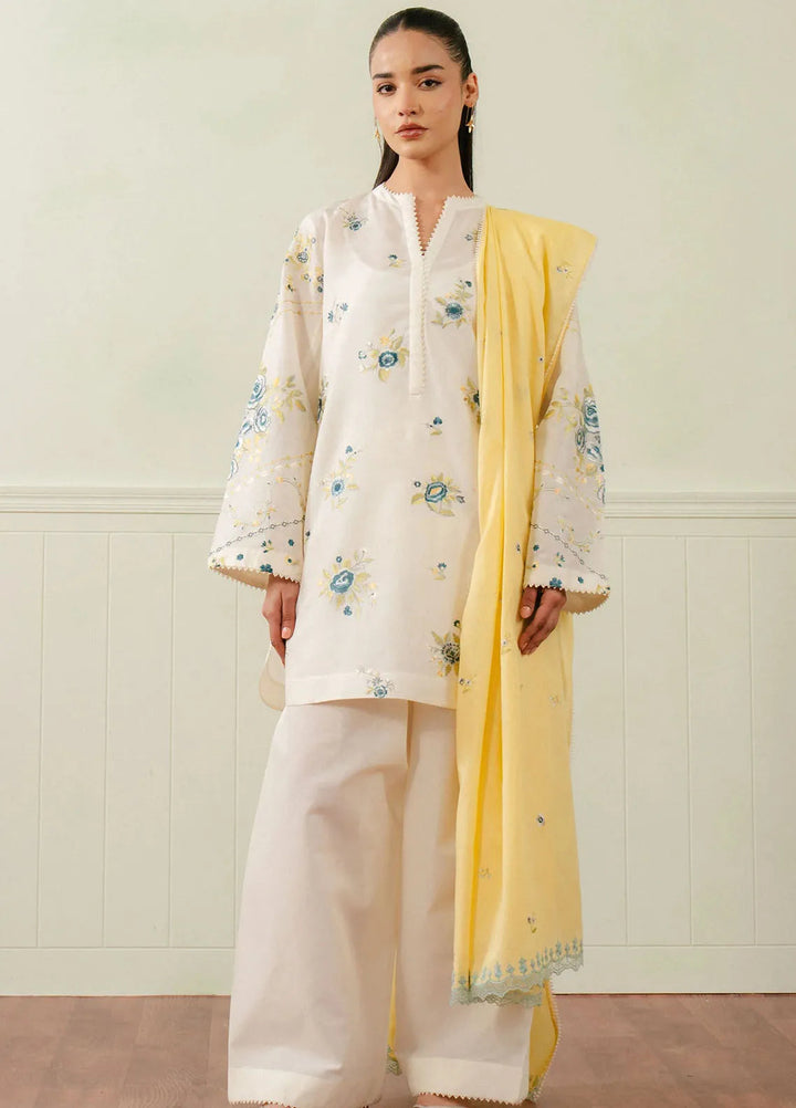 Coco By Zara Shahjahan Embroidered Jacquard Suits Unstitched 3 Piece CZS25L D10B Nora - Summer Collection