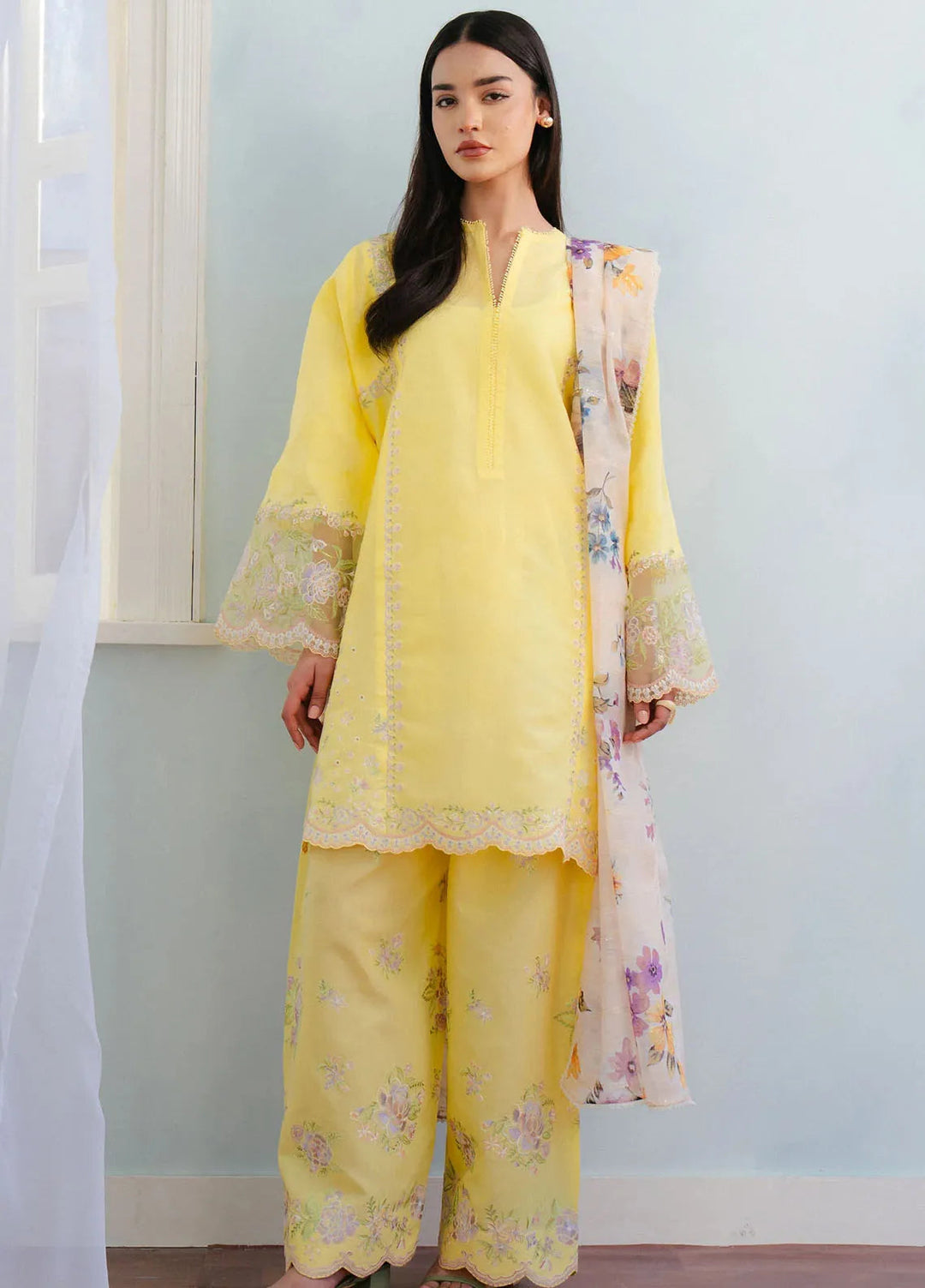 Coco By Zara Shahjahan Embroidered Jacquard Suits Unstitched 3 Piece CZS25L D8A Meadow - Summer Collection