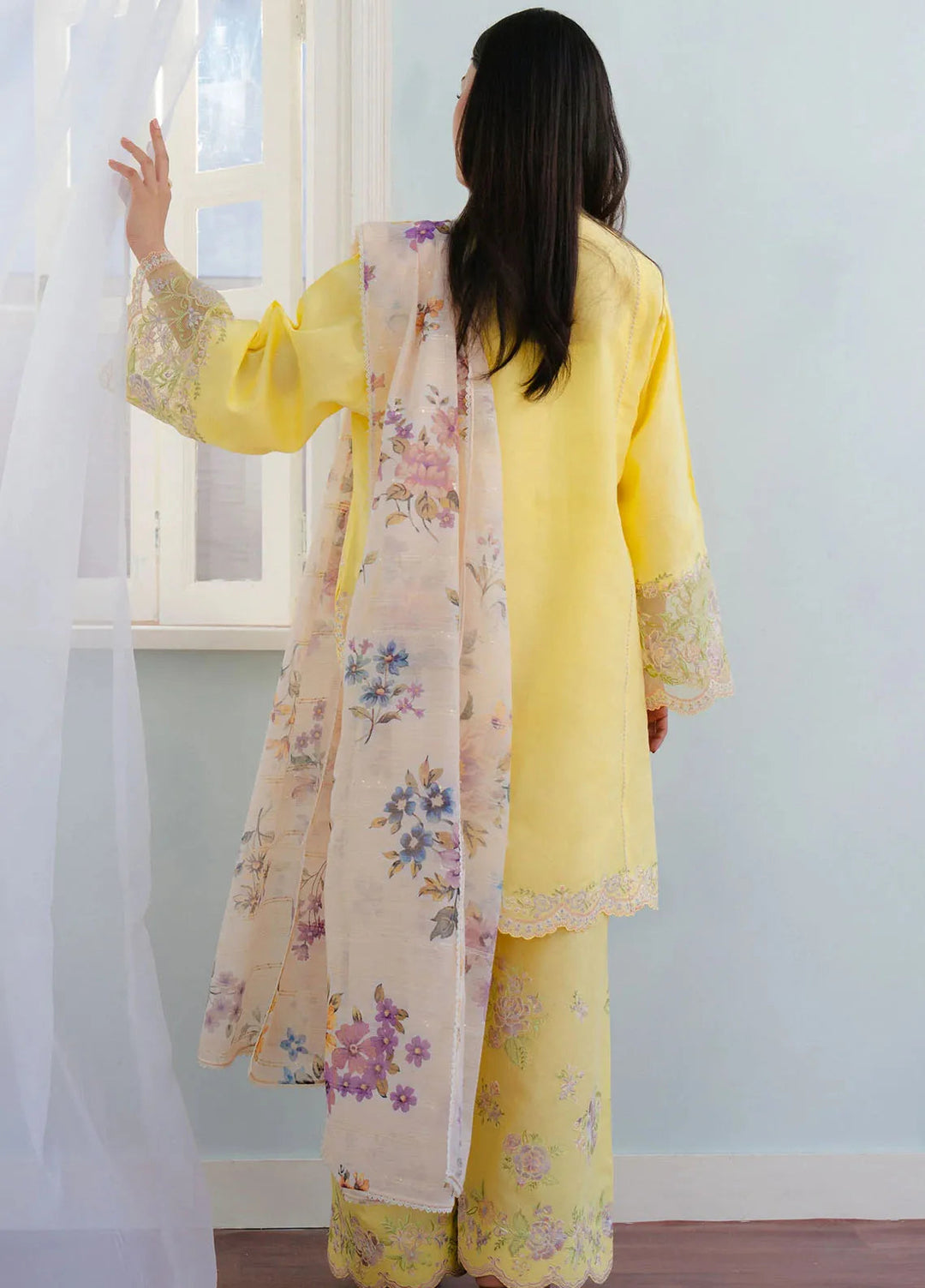 Coco By Zara Shahjahan Embroidered Jacquard Suits Unstitched 3 Piece CZS25L D8A Meadow - Summer Collection