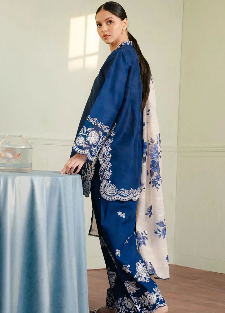 Coco By Zara Shahjahan Embroidered Jacquard Suits Unstitched 3 Piece CZS25L D8B Meadow - Summer Collection