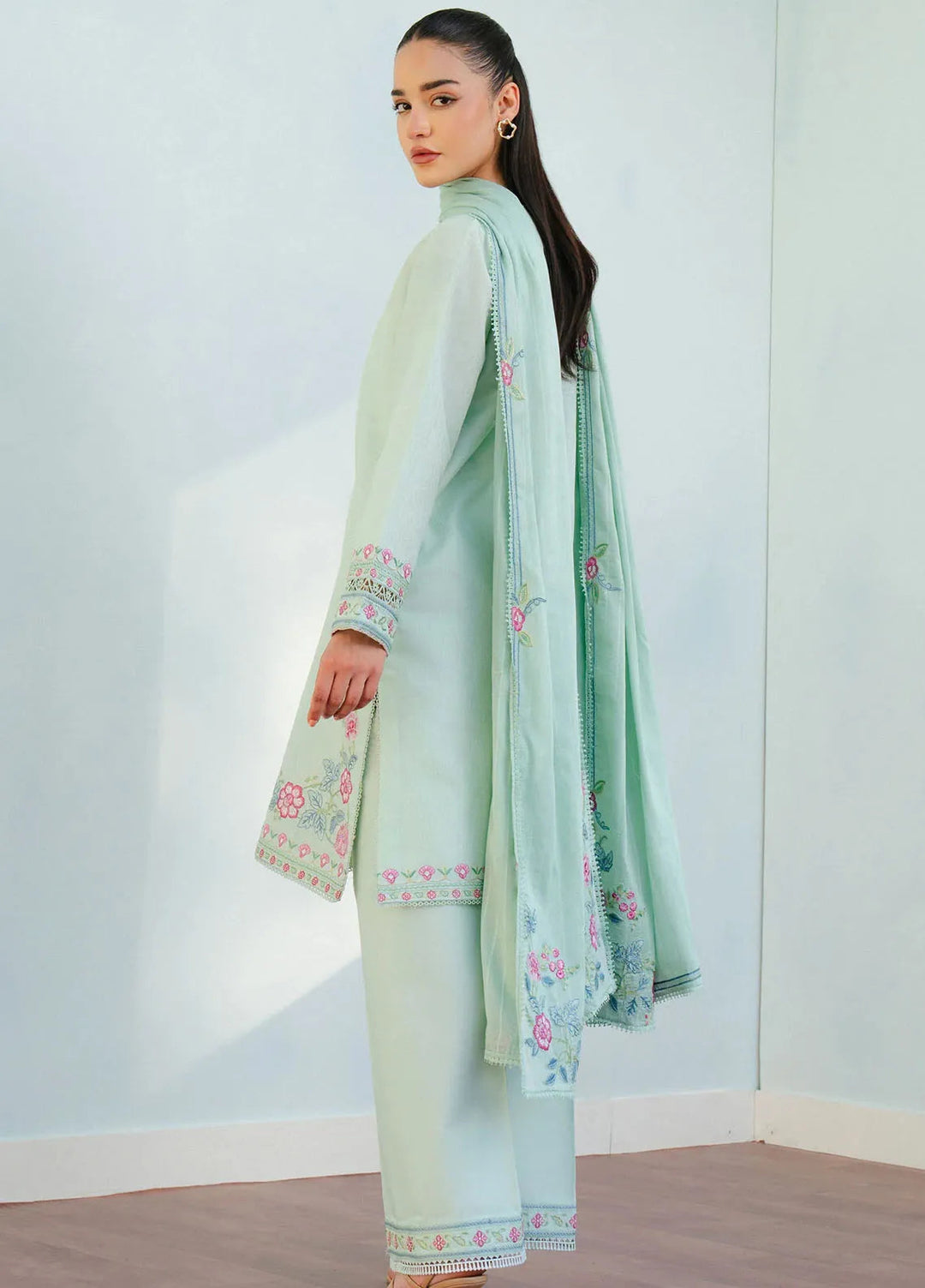 Coco By Zara Shahjahan Embroidered Jacquard Suits Unstitched 3 Piece CZS25L D9A Indi - Summer Collection
