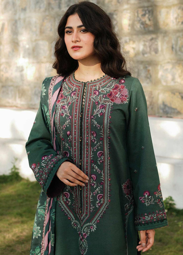 Coco By Zara Shahjahan Embroidered Khaddar Suits Unstitched 3 Piece CZS22W 1A - Winter Collection