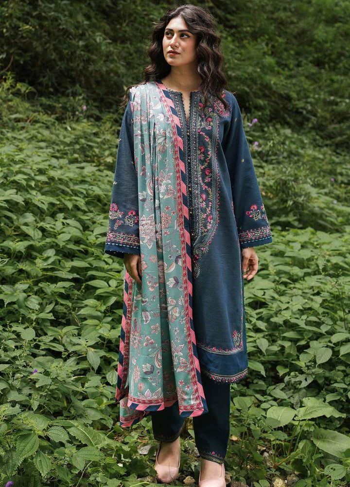 Coco By Zara Shahjahan Embroidered Khaddar Suits Unstitched 3 Piece CZS22W 1B - Winter Collection