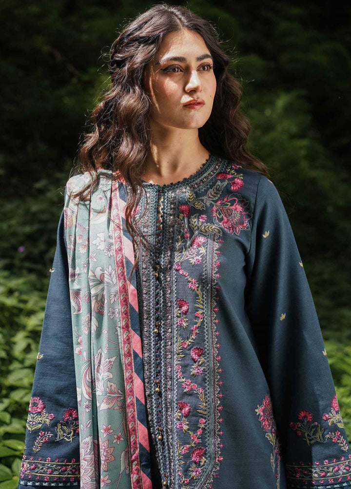 Coco By Zara Shahjahan Embroidered Khaddar Suits Unstitched 3 Piece CZS22W 1B - Winter Collection