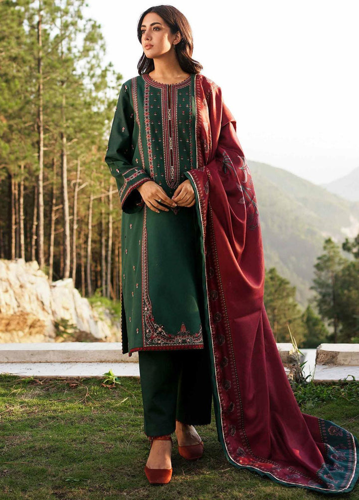 Coco By Zara Shahjahan Embroidered Khaddar Suits Unstitched 3 Piece CZS22W 2A - Winter Collection