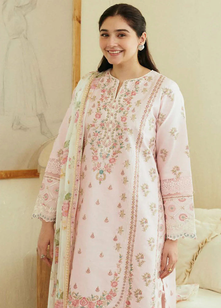 Coco By Zara Shahjahan Embroidered Lawn Suit Unstitched 3 Piece CZS24E D-08 Roohi - Festive Collection