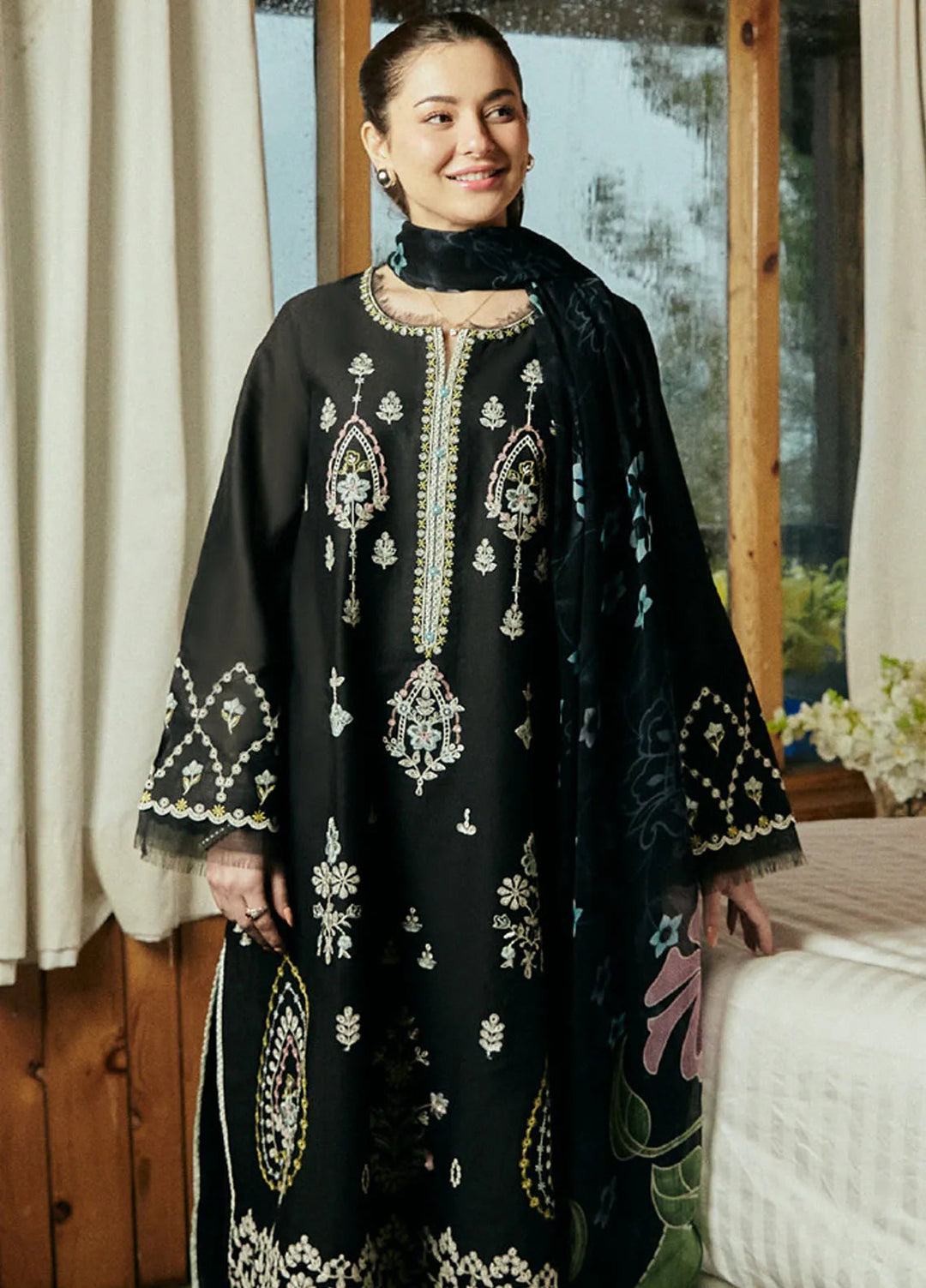 Coco by Zara Shahjahan Embroidered Lawn Suit Unstitched 3 Piece CZS24L2 10A Lovent - Summer Collection