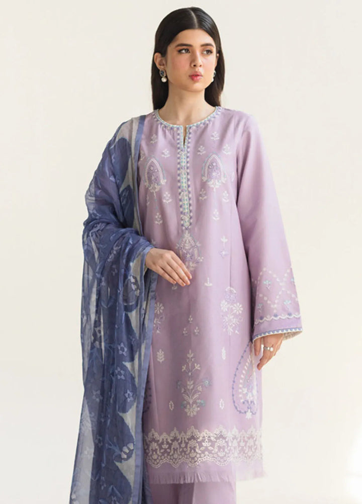 Coco by Zara Shahjahan Embroidered Lawn Suit Unstitched 3 Piece CZS24L2 10B Lovent - Summer Collection