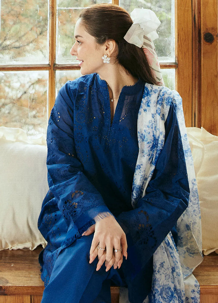 Coco by Zara Shahjahan Embroidered Lawn Suit Unstitched 3 Piece CZS24L2 2A Mysa - Summer Collection