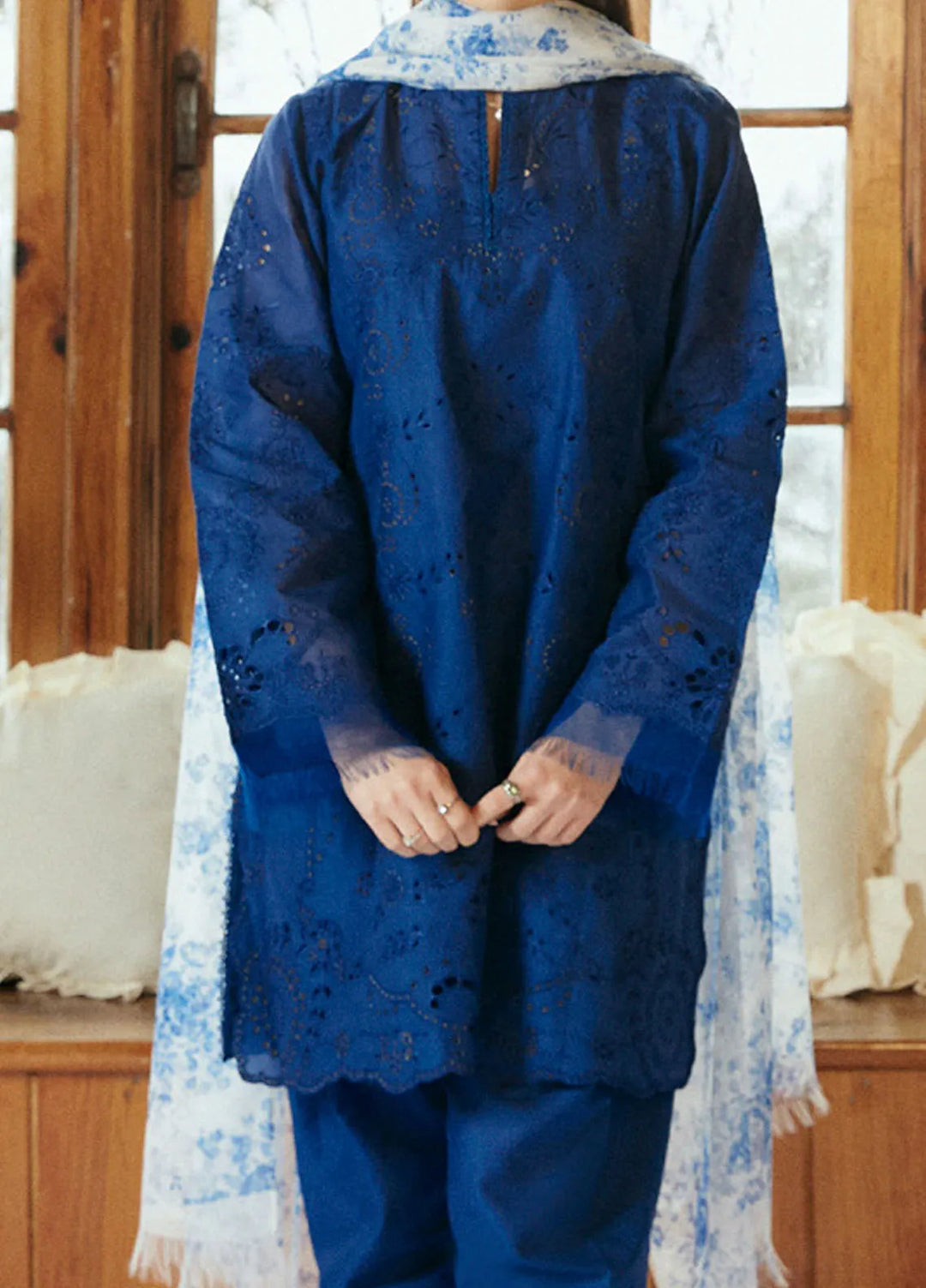 Coco by Zara Shahjahan Embroidered Lawn Suit Unstitched 3 Piece CZS24L2 2A Mysa - Summer Collection