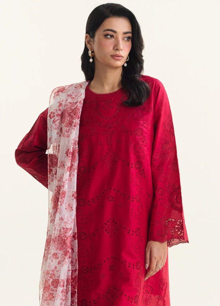 Coco by Zara Shahjahan Embroidered Lawn Suit Unstitched 3 Piece CZS24L2 2B Mysa - Summer Collection