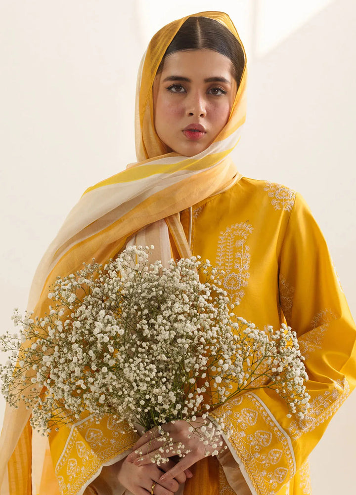 Coco by Zara Shahjahan Embroidered Lawn Suit Unstitched 3 Piece CZS24L2 4A Diara - Summer Collection