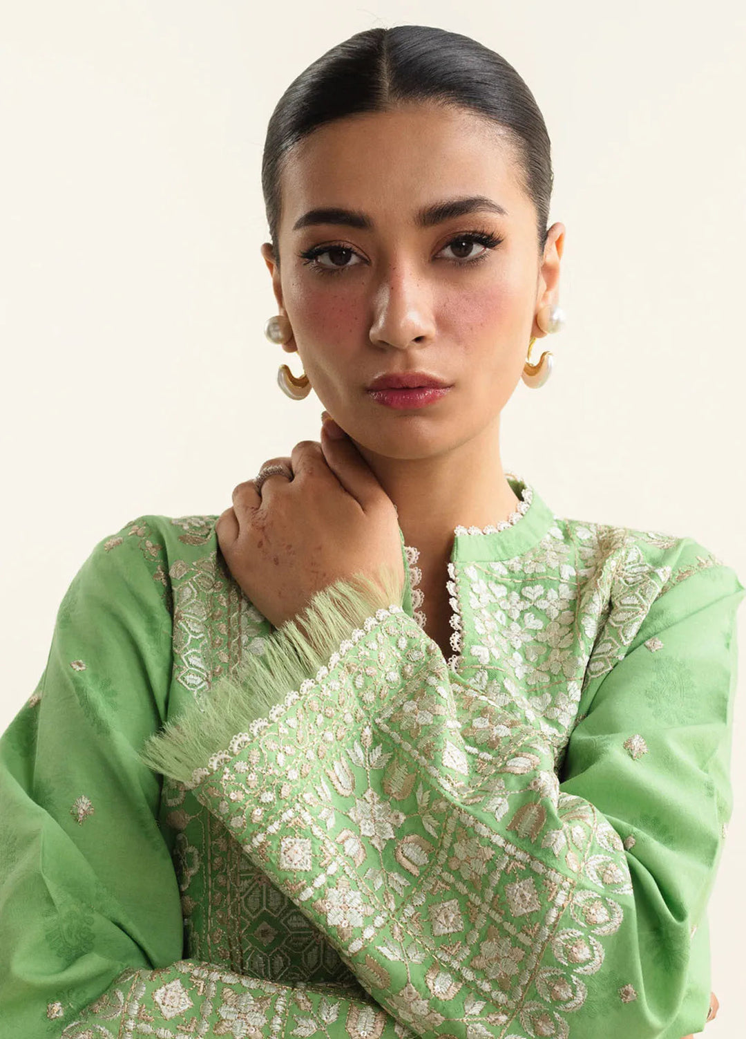 Coco by Zara Shahjahan Embroidered Lawn Suit Unstitched 3 Piece CZS24L2 5A Dinara - Summer Collection