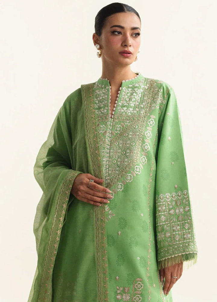 Coco by Zara Shahjahan Embroidered Lawn Suit Unstitched 3 Piece CZS24L2 5A Dinara - Summer Collection