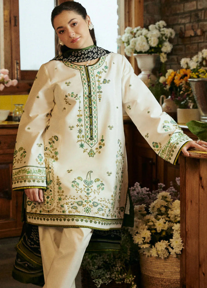 Coco by Zara Shahjahan Embroidered Lawn Suit Unstitched 3 Piece CZS24L2 7A Arela - Summer Collection