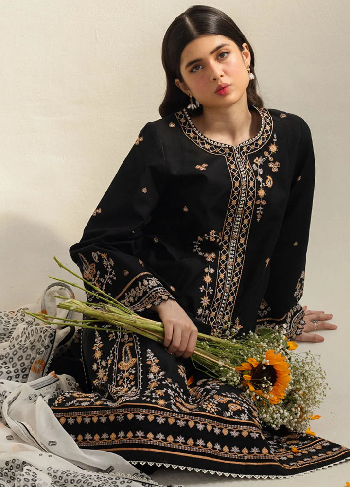 Coco by Zara Shahjahan Embroidered Lawn Suit Unstitched 3 Piece CZS24L2 7B Arela - Summer Collection