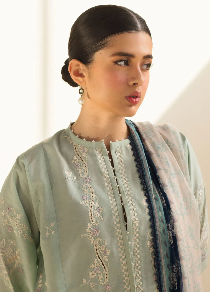 Coco by Zara Shahjahan Embroidered Lawn Suit Unstitched 3 Piece CZS24L2 8A Mira - Summer Collection