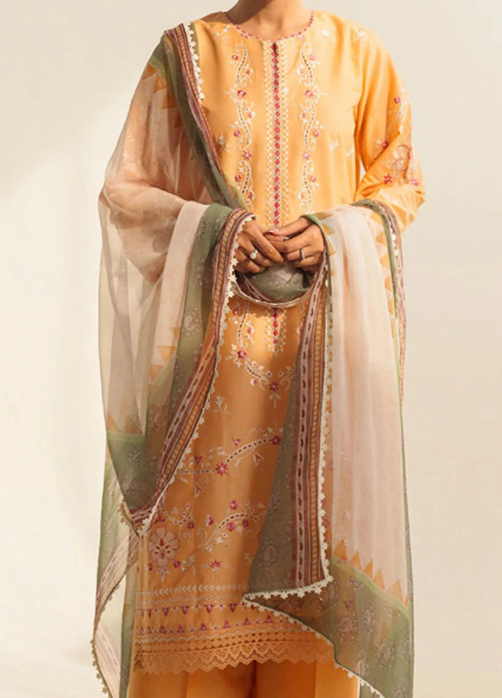 Coco by Zara Shahjahan Embroidered Lawn Suit Unstitched 3 Piece CZS24L2 8B Mira - Summer Collection