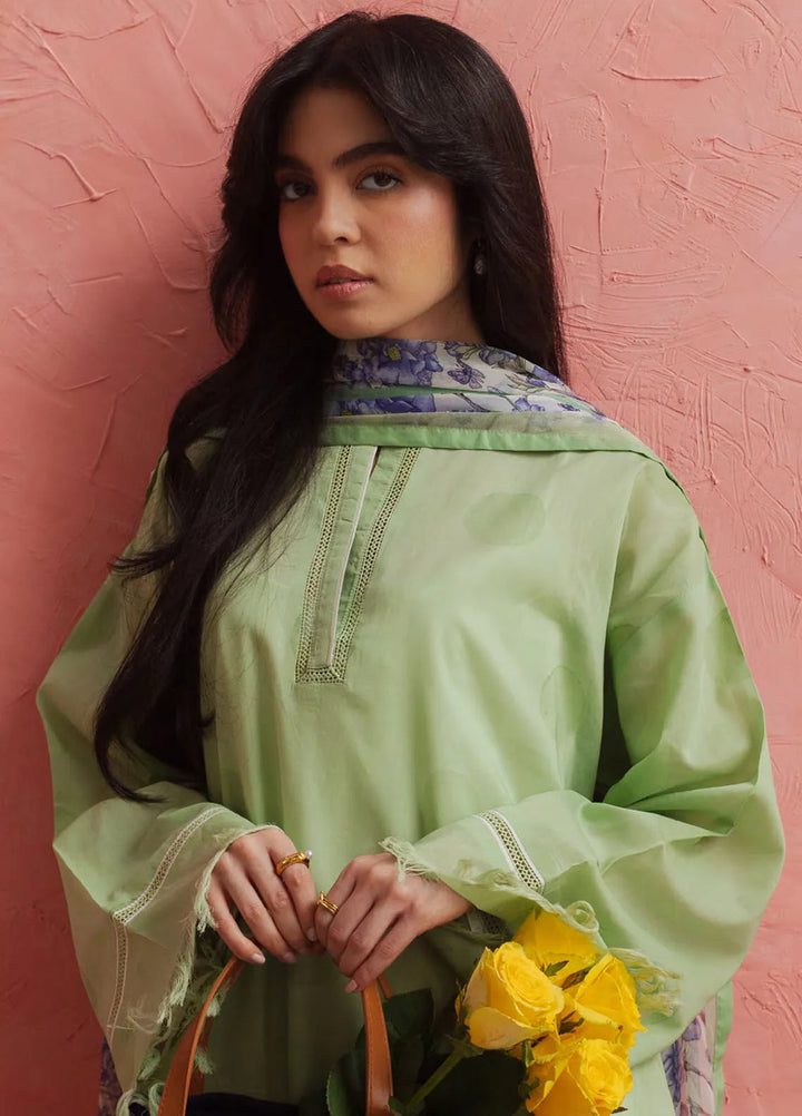 Coco By Zara Shahjahan Embroidered Lawn Suit Unstitched 3 Piece CZS24UL D-01 Pomelo - Summer Collection