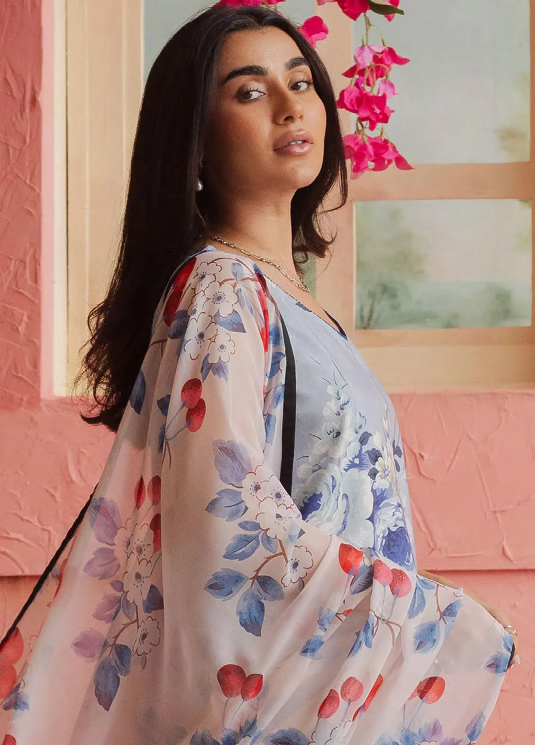 Coco By Zara Shahjahan Embroidered Lawn Suit Unstitched 3 Piece CZS24UL D-04 Blueberry - Summer Collection