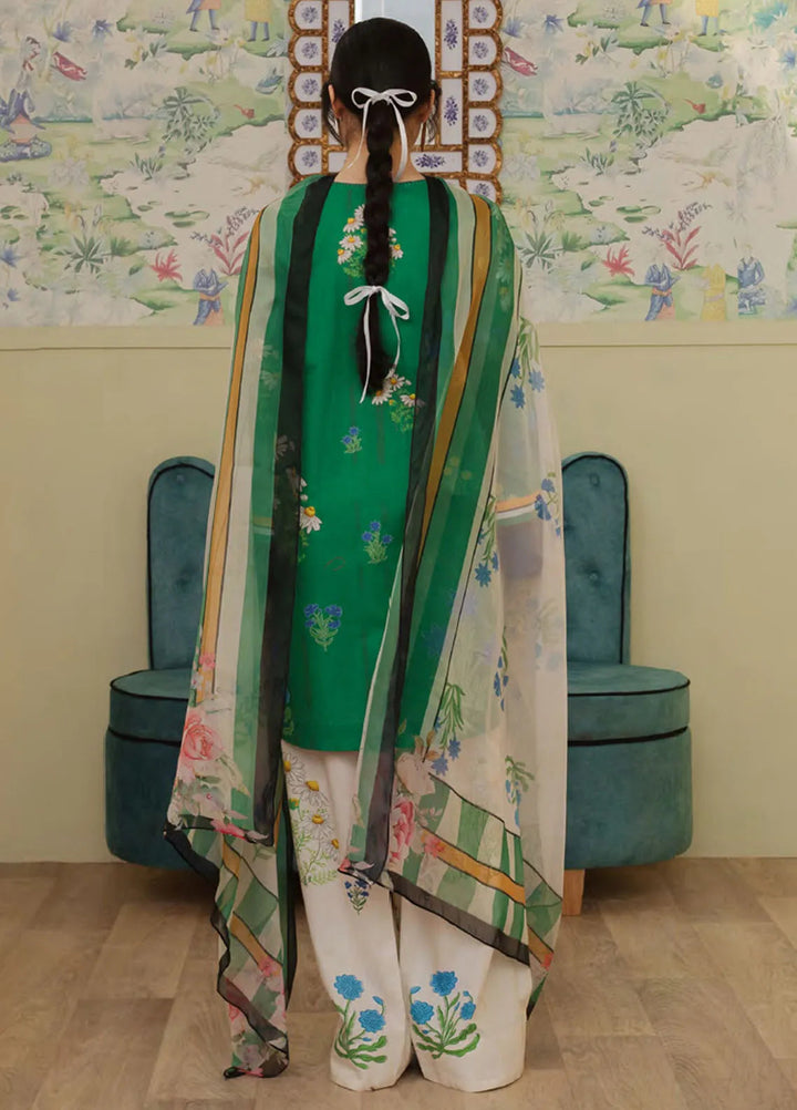 Coco By Zara Shahjahan Embroidered Lawn Suit Unstitched 3 Piece CZS24UL D-10 Cherimoya - Summer Collection