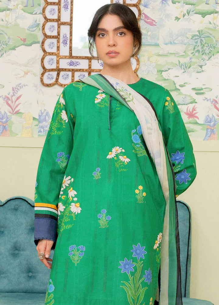 Coco By Zara Shahjahan Embroidered Lawn Suit Unstitched 3 Piece CZS24UL D-10 Cherimoya - Summer Collection