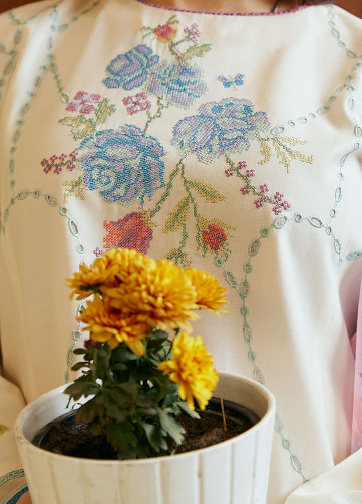 Coco by Zara Shahjahan Embroidered Lawn Suits Unstitched 3 Piece CZS24L D-10A Ruhi - Summer Collection